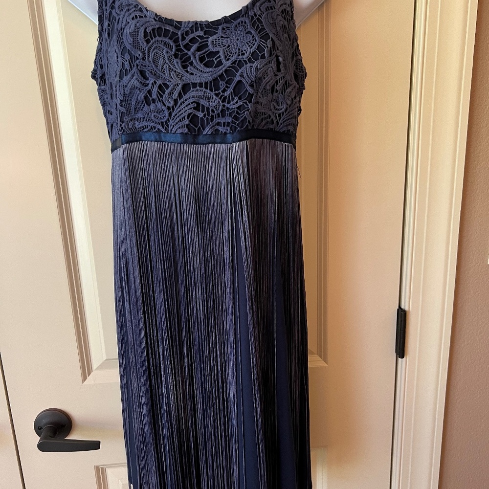 Boston Proper Sleeveless Dress with Embroidery & Fringe Size 8
